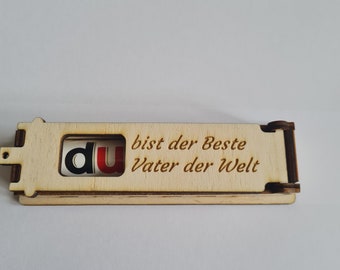 Du bist der beste Vater der Welt Vatertag Duplo Box Bausatz Lasercutter