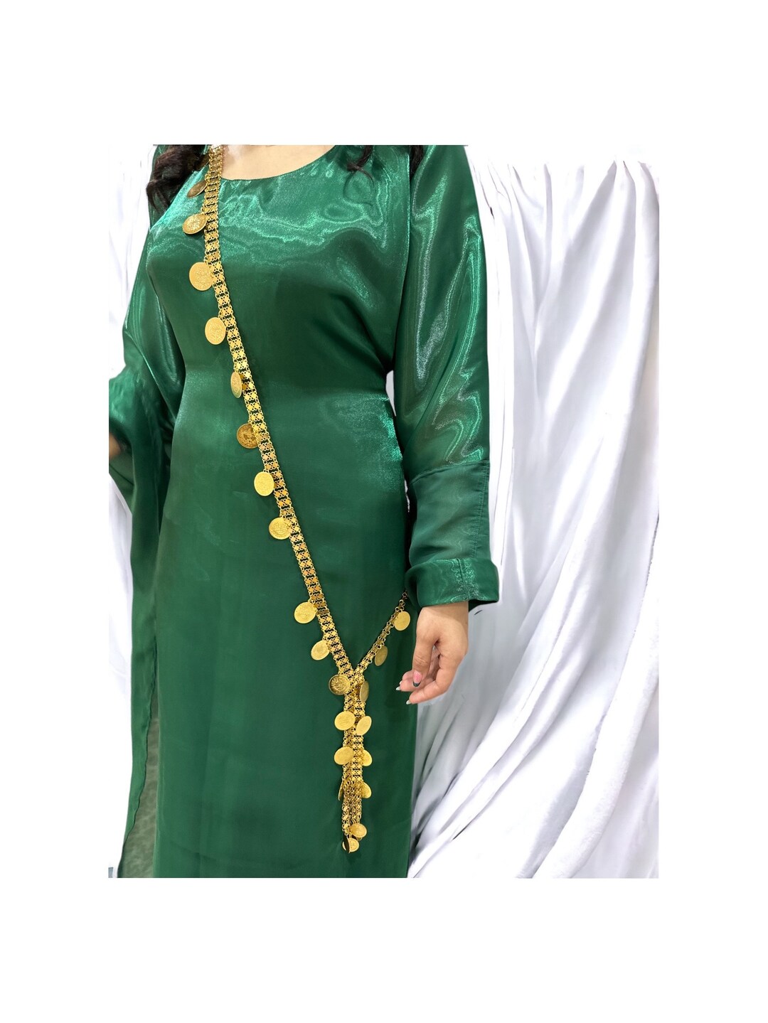 Gulistan 18k Gold Plated Waist Belt Coins Kurdish Belt Woman Body Chain