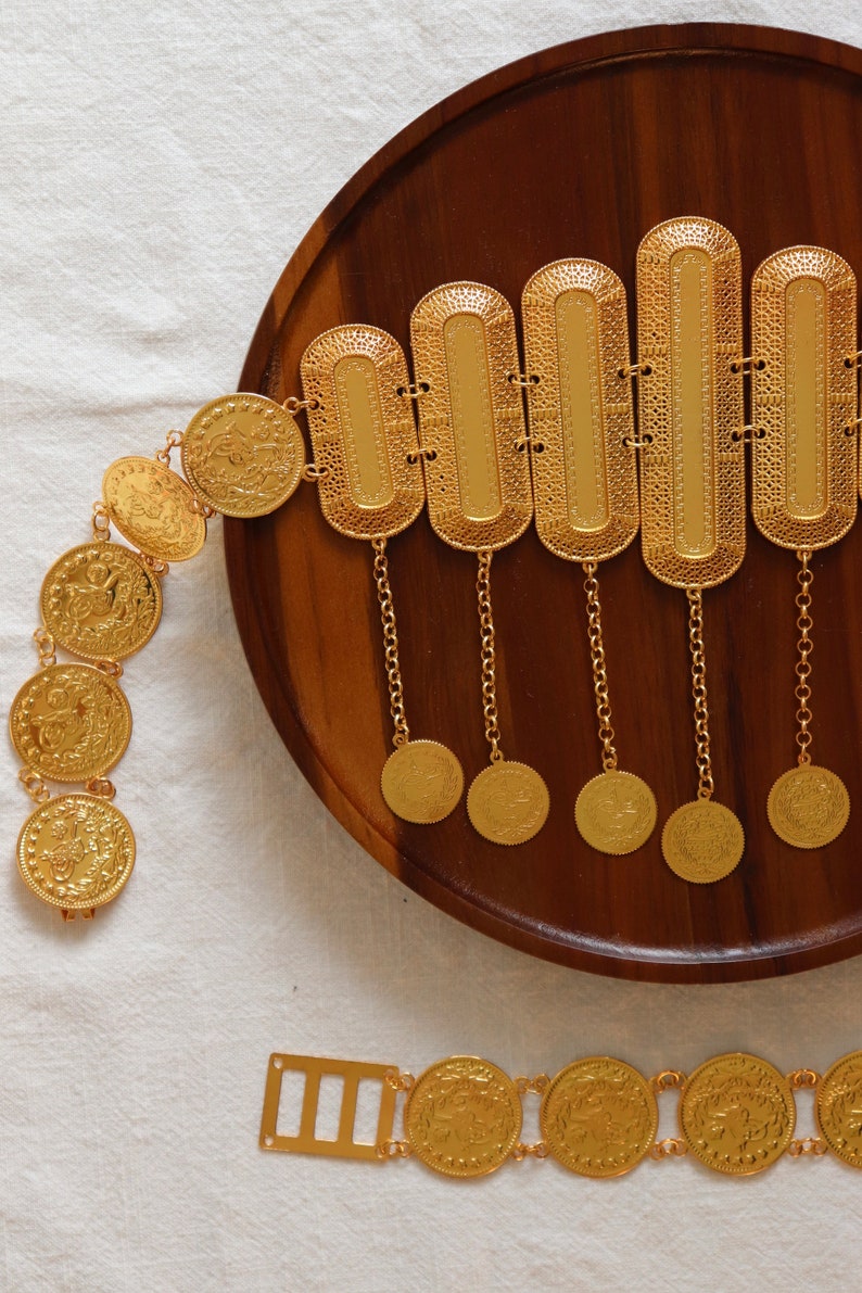 18k Gold Plated Waist Belt Kurdish Belt Woman Body Chain Kurdish