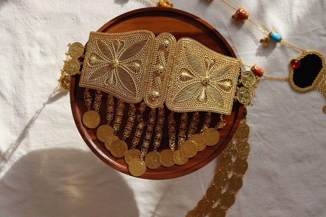 18k Gold Plated Waist Belt Kurdish Belt Woman Body Chain Etsy