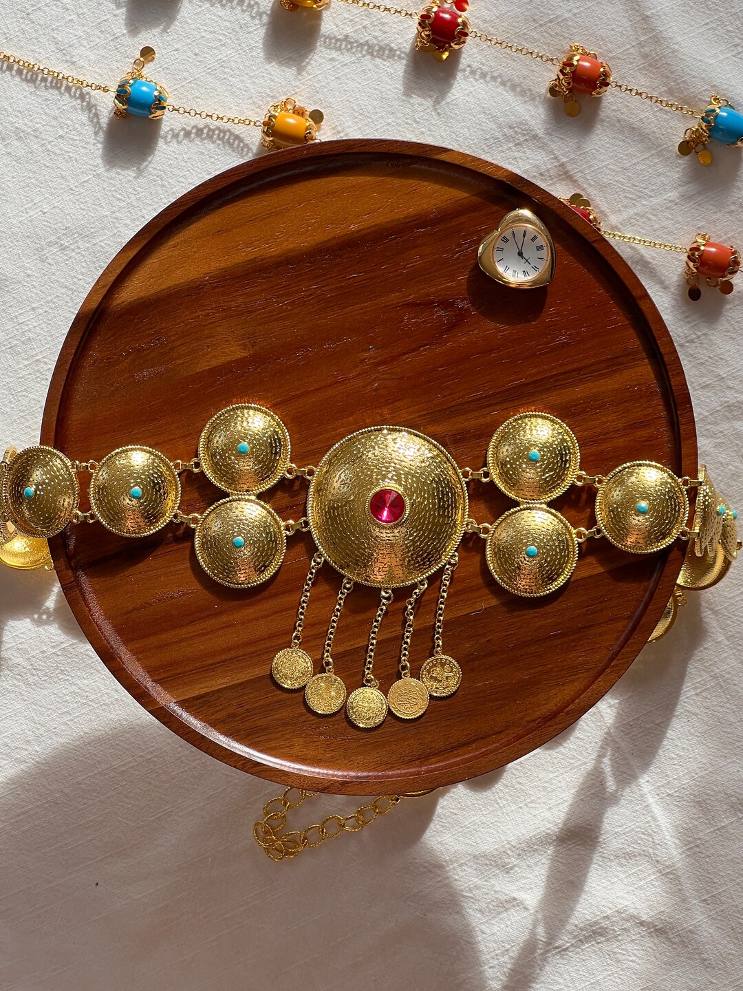 18k Gold Plated Waist Belt Kurdish Belt Woman Body Chain Kurdish