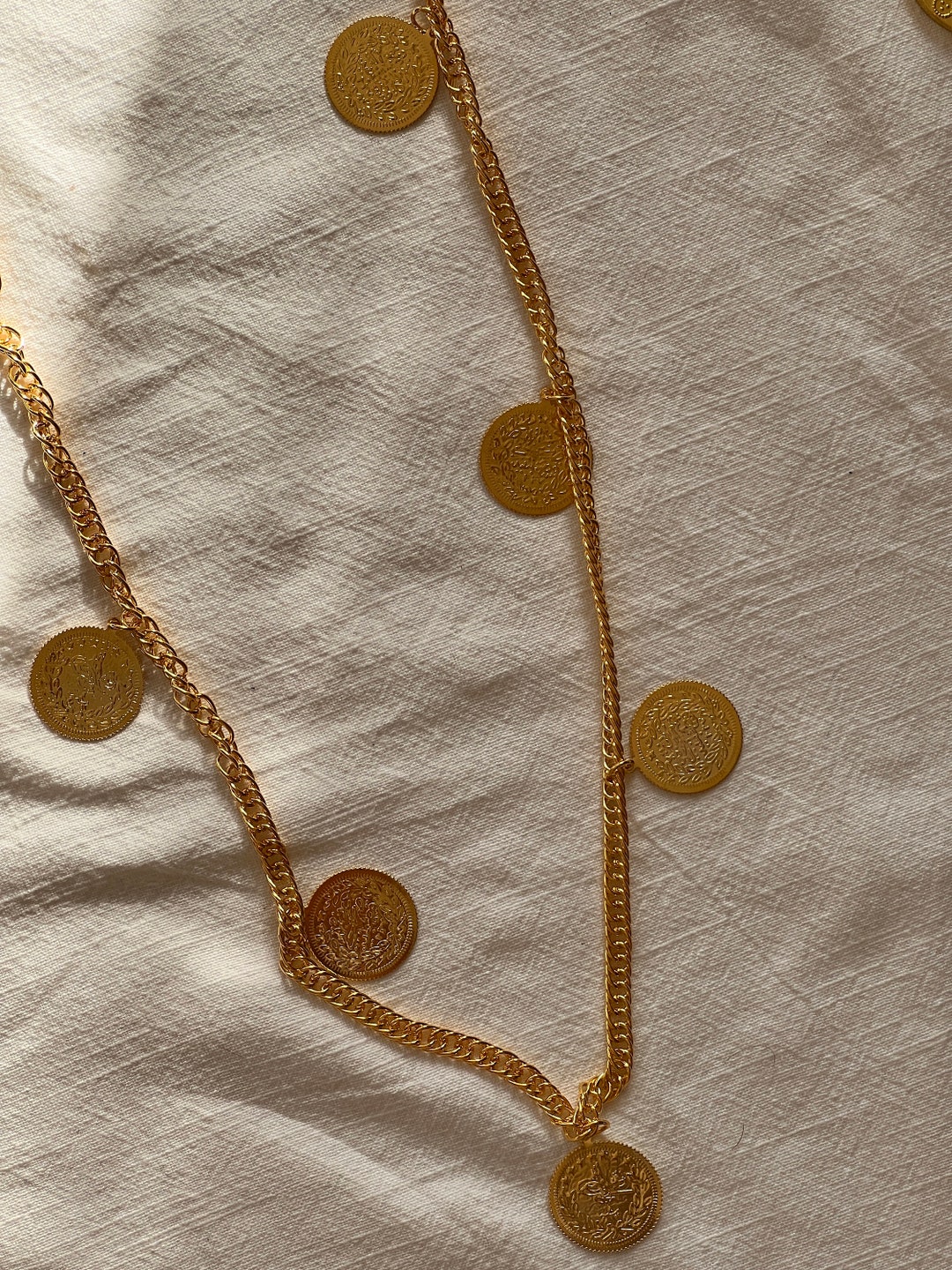 18k Gold Plated Army Belt Kurdish Belt Woman Body Chain Kurdish Jewelry