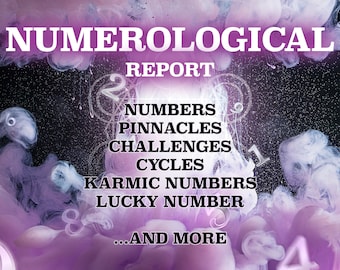 Numerology Report, Numerology Reading, Numerological Report, Numerological Reading, Printable Numerology Report, Karmic Number, Lucky Number