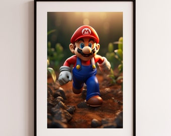 Super Mario Kids Room Art: Fun Gaming Poster (Digital Download)