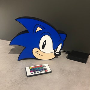 Sonic the hedgehog 3D printed lamp.