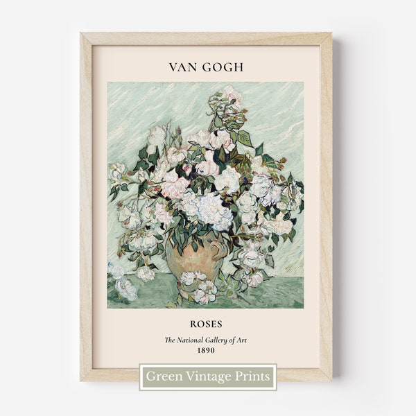 Roses Van Gogh Vintage Wall Art Prints Digital  - 081