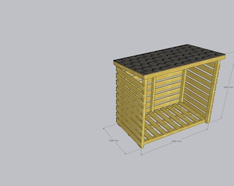 Planos de cobertizos para leña: descripción general, planos de bricolaje