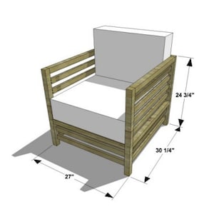 DIY Furniture Plans, How to Build an Outdoor Slatted Armchair