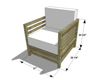 DIY Furniture Plans, How to Build an Outdoor Slatted Armchair