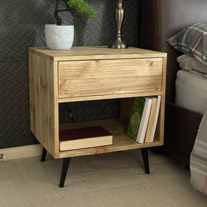 Reclaimed wood night stand top
