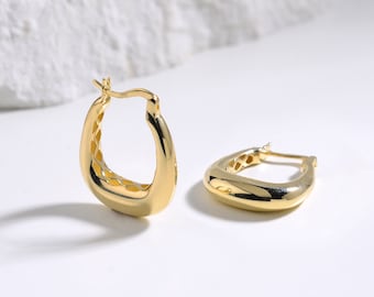 14Karat Gold Hoop Earrings - Trendy Earring - Real Gold - Discount gold