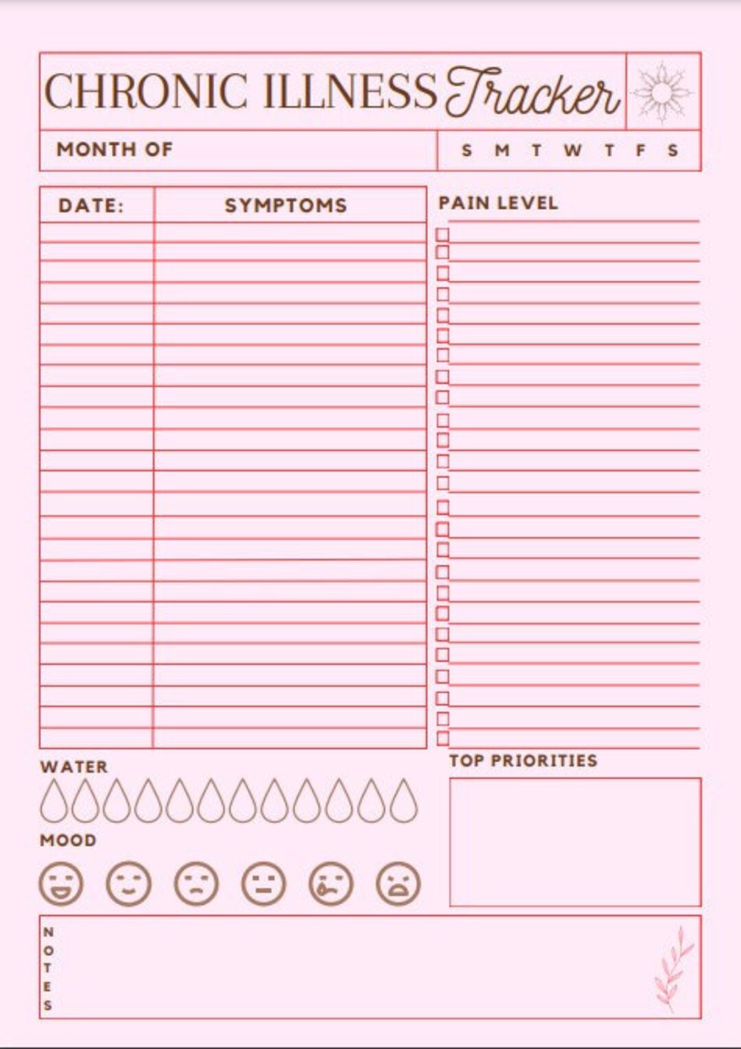 Chronic Illness Planner With Two Designs, Medical Binder Printable ...