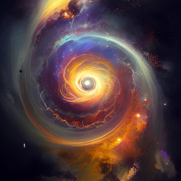AI Active Galaxy Spiral Creation Spiral