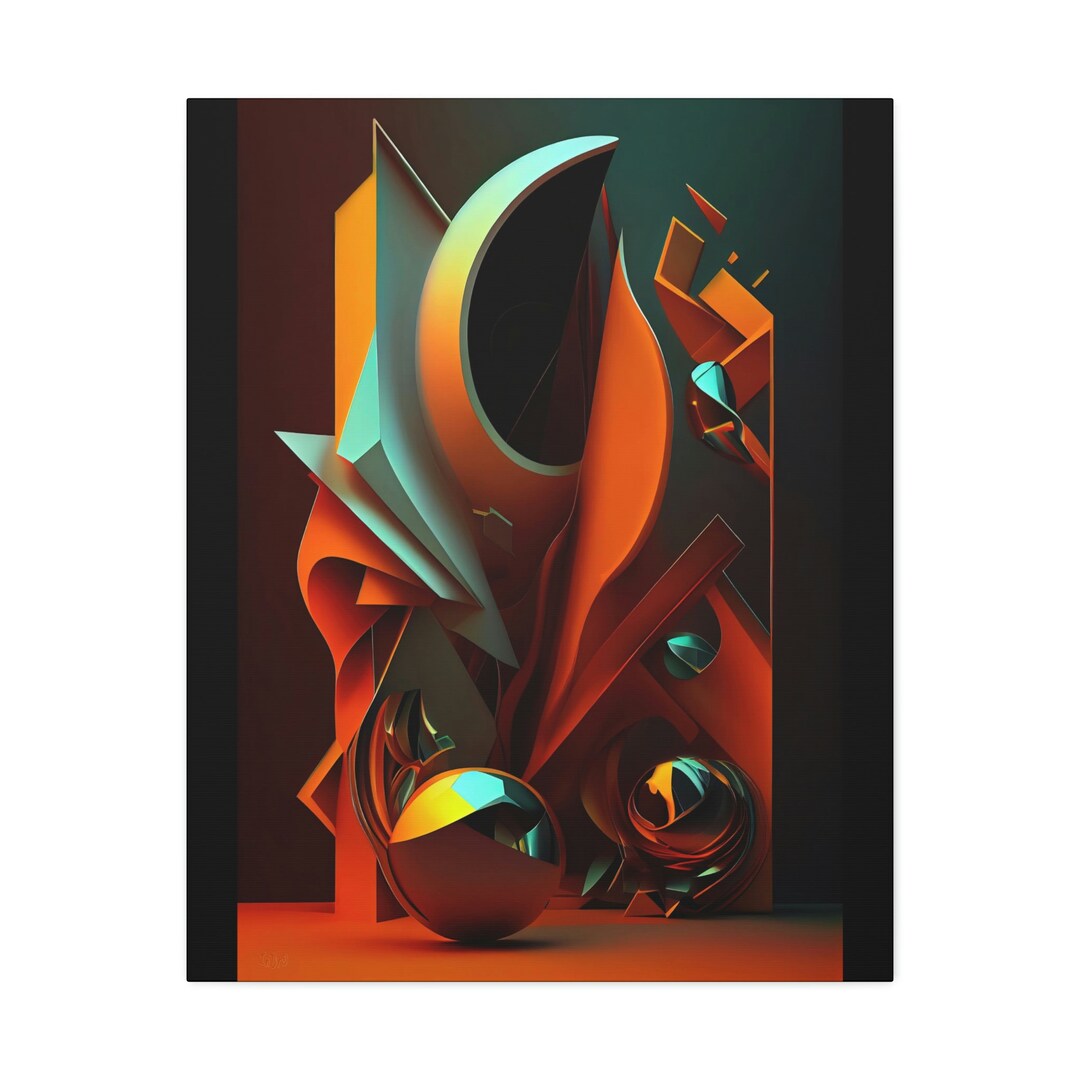 Satin Canvas Stretched Art Print Etsy