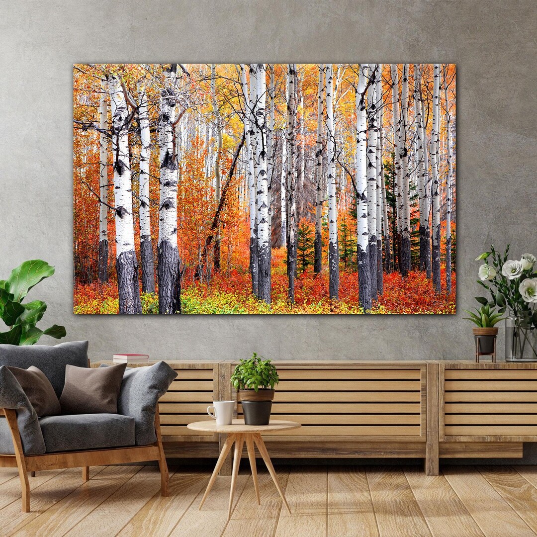 Aspen Tree Wall Art Aspen Tree Canvas Aspen Tree Art Aspen Etsy