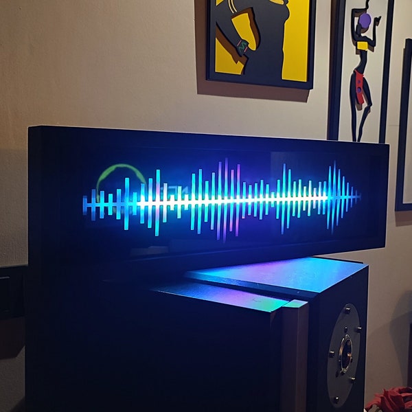 Spectrum Analyzer, 20 inches Spectrum Analyzer Wall Decor, Equalizer Wall Decor, Music Spectrum Analyzer,Sound Spectrum.