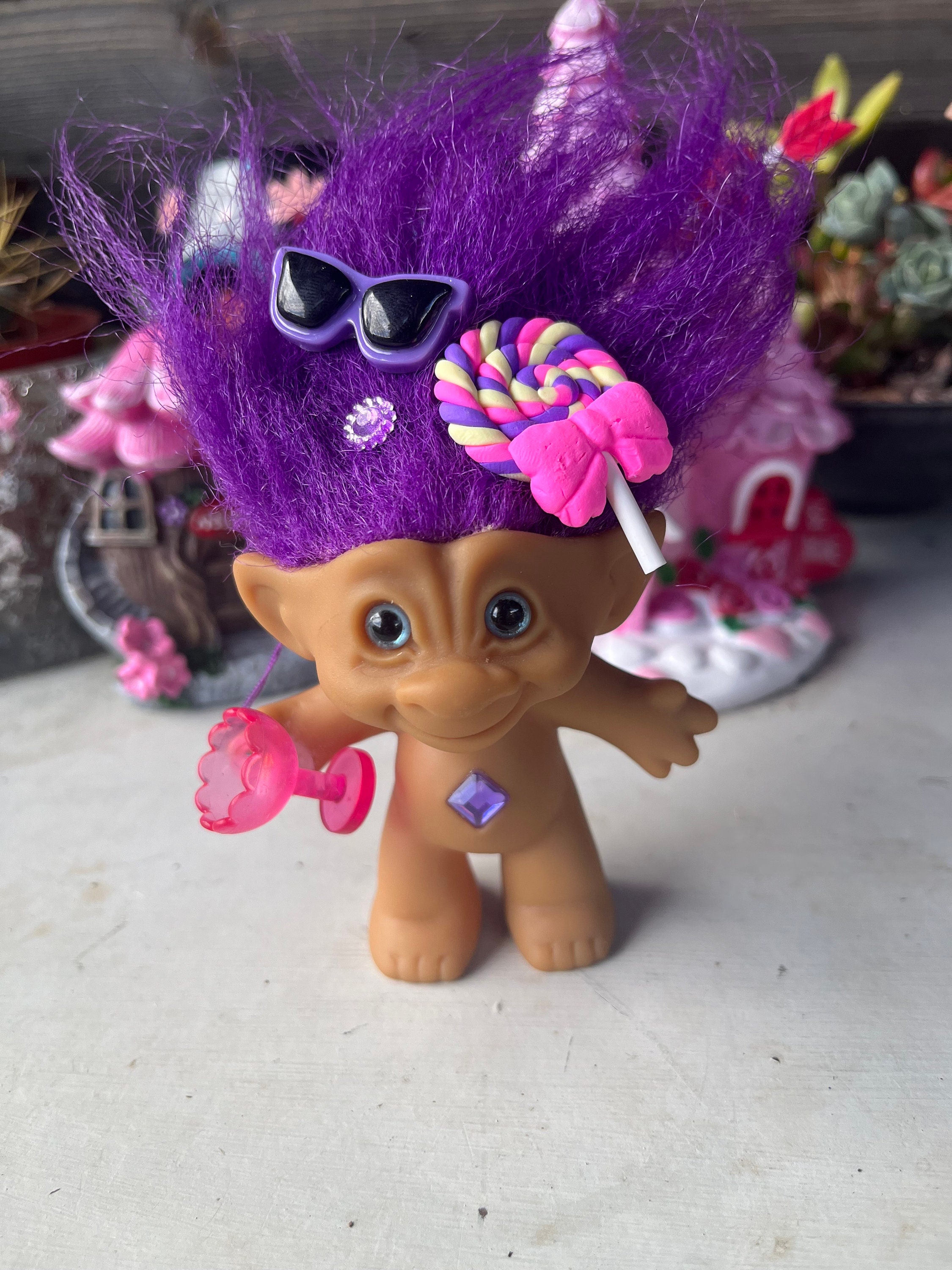 80s 90s Trolls Russ Crazy Hair Colourful Choose the One You LOVE 