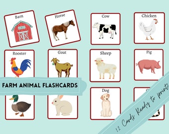 Flashcards - Farm Animal Cards