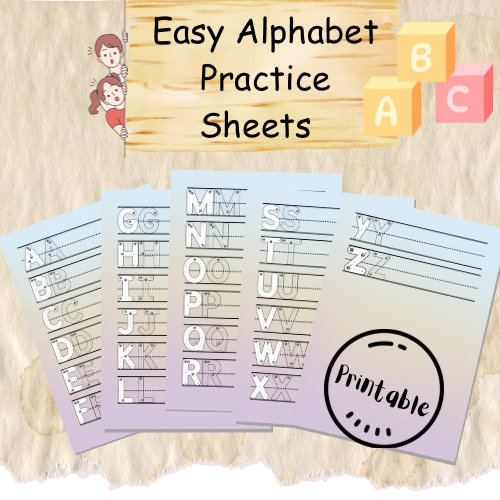 Printable ABC Practice Sheets, Activity Sheets - Etsy