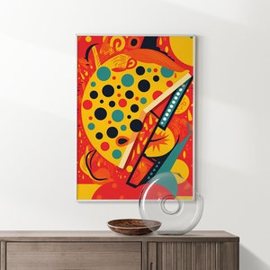Pizza poster for home or restaurant. Abstract art - Food Poster: Restaurant/Home Decor