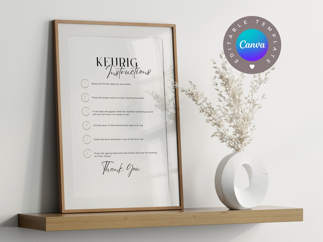 Keurig operating instructions cheap