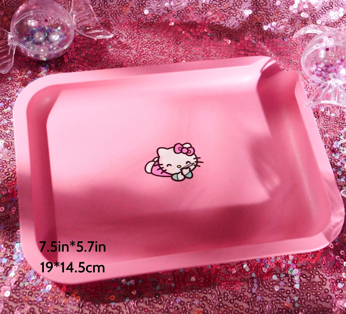 Cute Hello Kitty Grinder Setgirly Pink Rolling Tray Etsy