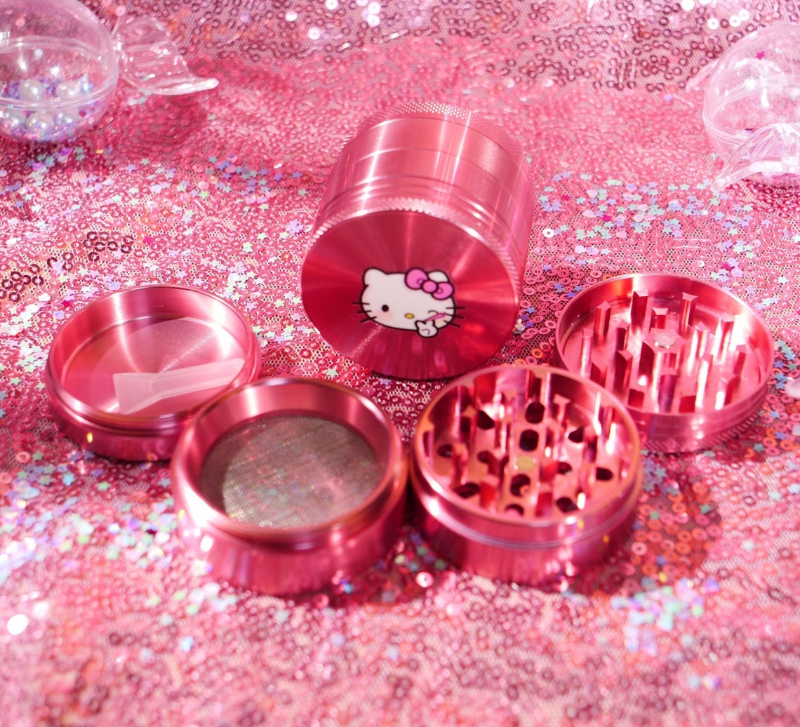 Cute Hello Kitty Grinder Setgirly Pink Rolling Tray Etsy