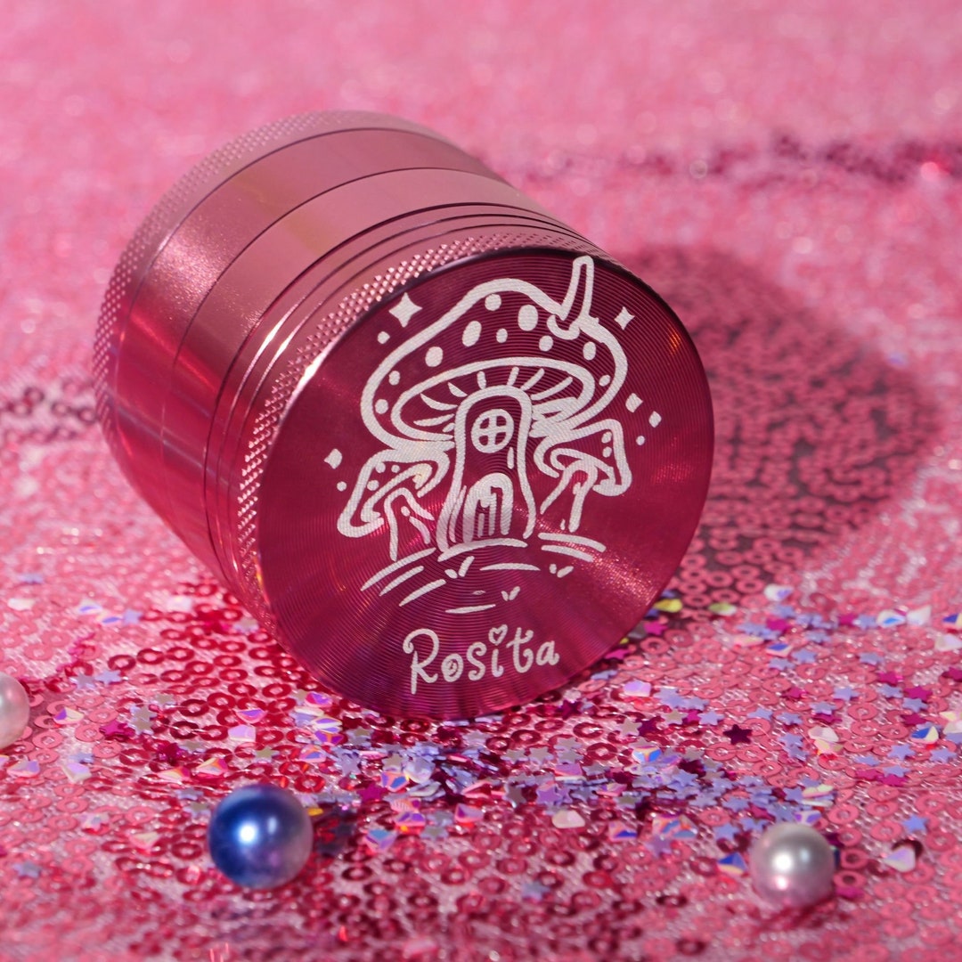 Custom Pink Grinder cute Girly Herb Grinder Cute Pink 4 Etsy