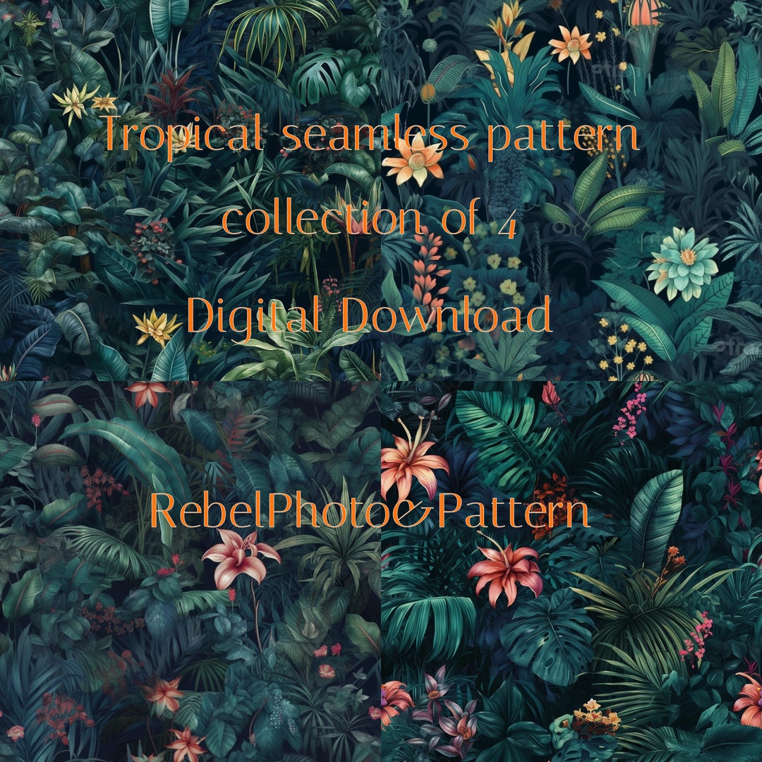Tropical Seamless Pattern - Etsy