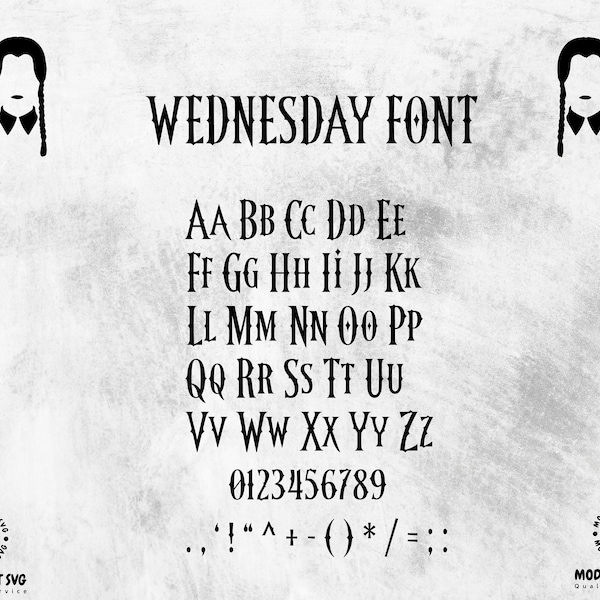 Modern Gothic, Dark Snark, Wed-nesday Font, Digital Download, Gothic Font, Printable Letters Clipart svg png dxf, Instant Download Letters