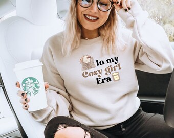 En mi acogedora era de chica png, png de otoño, png de café con leche, png acogedor de café, png de otoño estético, sublimación de otoño, descarga digital, png de invierno,