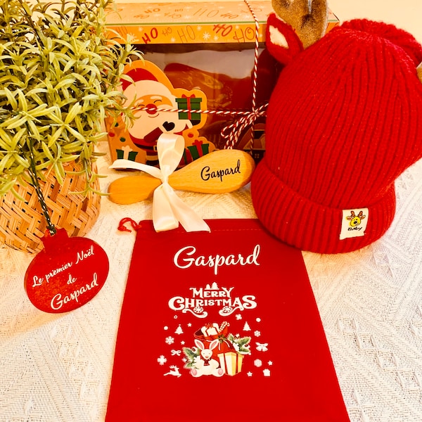 COFFRET NOËL : Bonnet, brosse et boule de noël