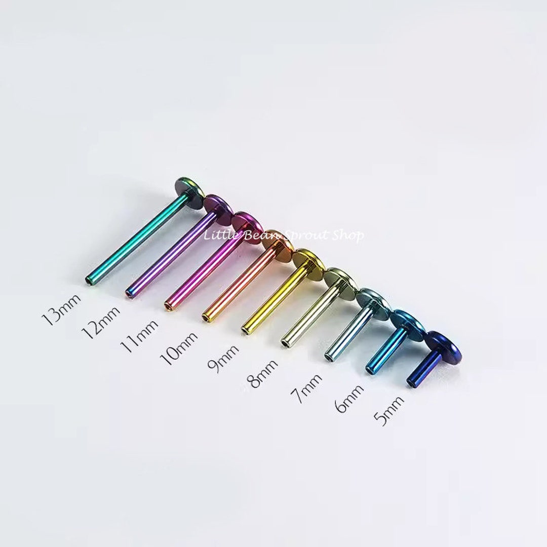 Grade 23 Implant Grade Titanium Internally Threaded Flat Back Labret