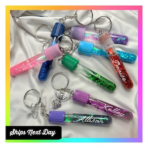 Custom Phlebotomist Keychain | Blood Tube Keychain | Phleb Keychain | Personalized Nurse Gift  | Medical Staff Gift | Unique Nurse Gift