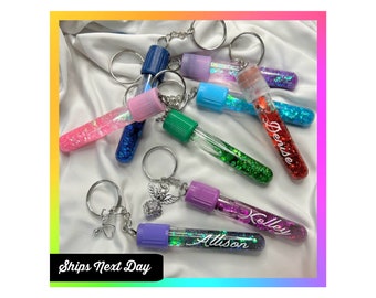 Custom Phlebotomist Keychain | Blood Tube Keychain | Phleb Keychain | Personalized Nurse Gift  | Medical Staff Gift | Unique Nurse Gift