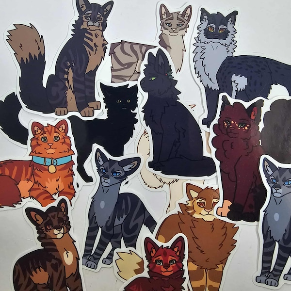 Forest Cats Characters Stickers 2.5" Vinyl Stickers