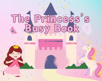 Prinses Vormen en kleuren druk boek | Afdrukbaar peuterspeelgoed voor meisjes | Pdf-download