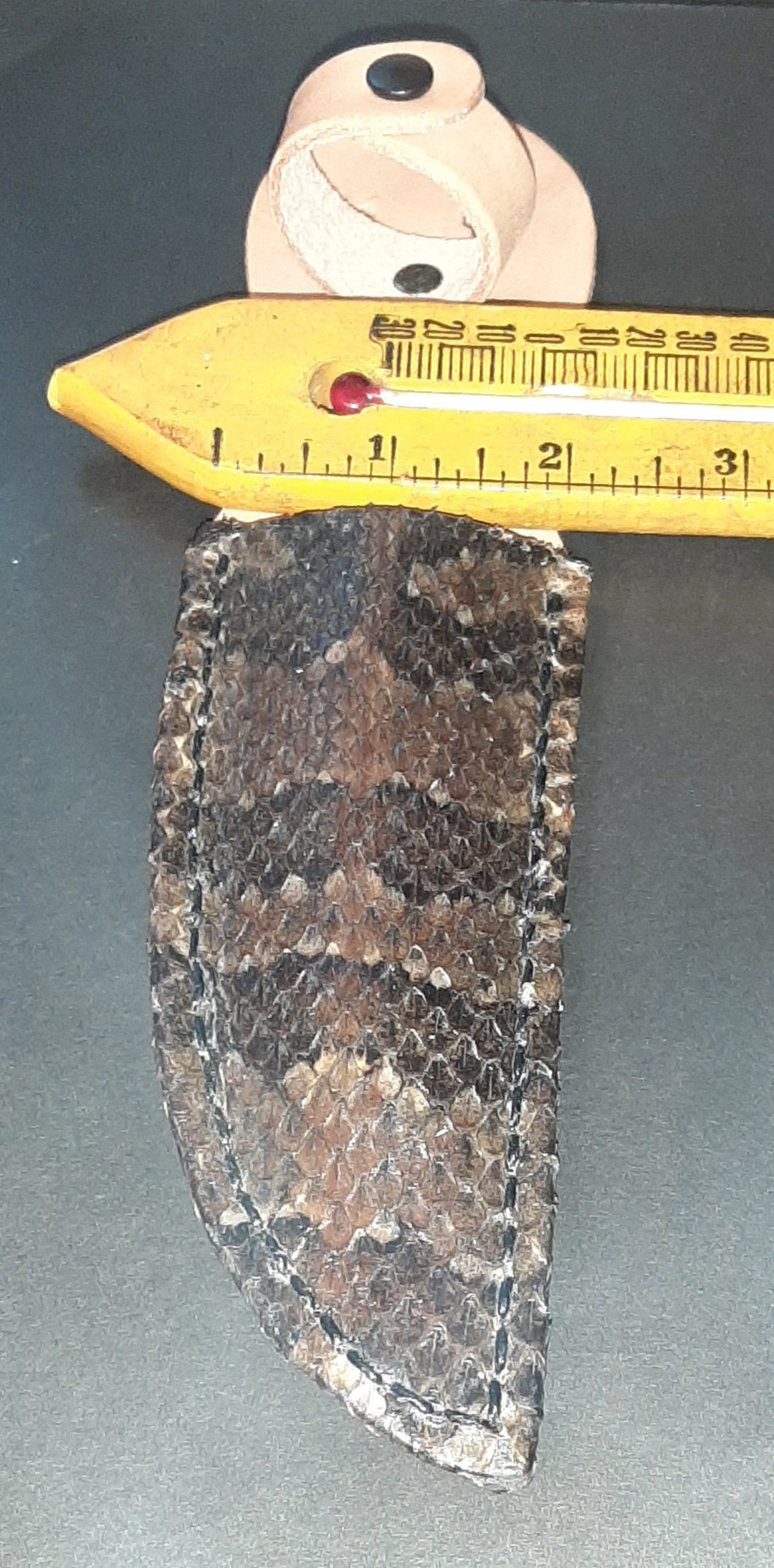 Timber Rattlesnake Skin Covered Leather Knife Sheath - Etsy
