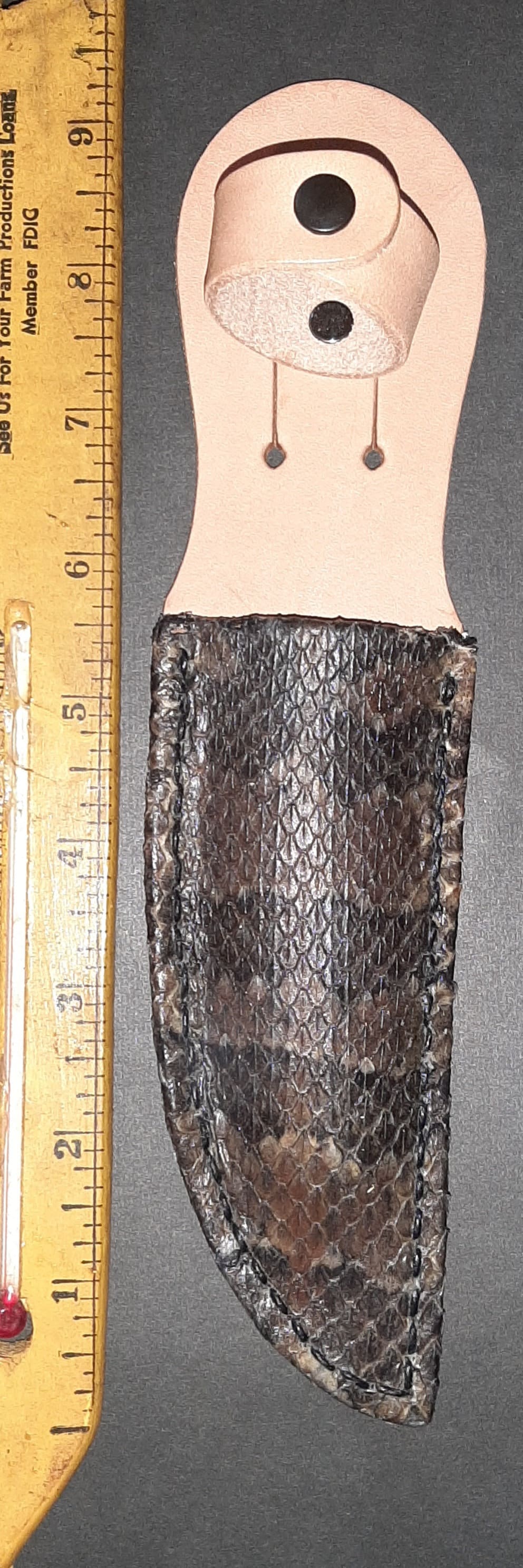 Timber Rattlesnake Skin Covered Leather Knife Sheath - Etsy