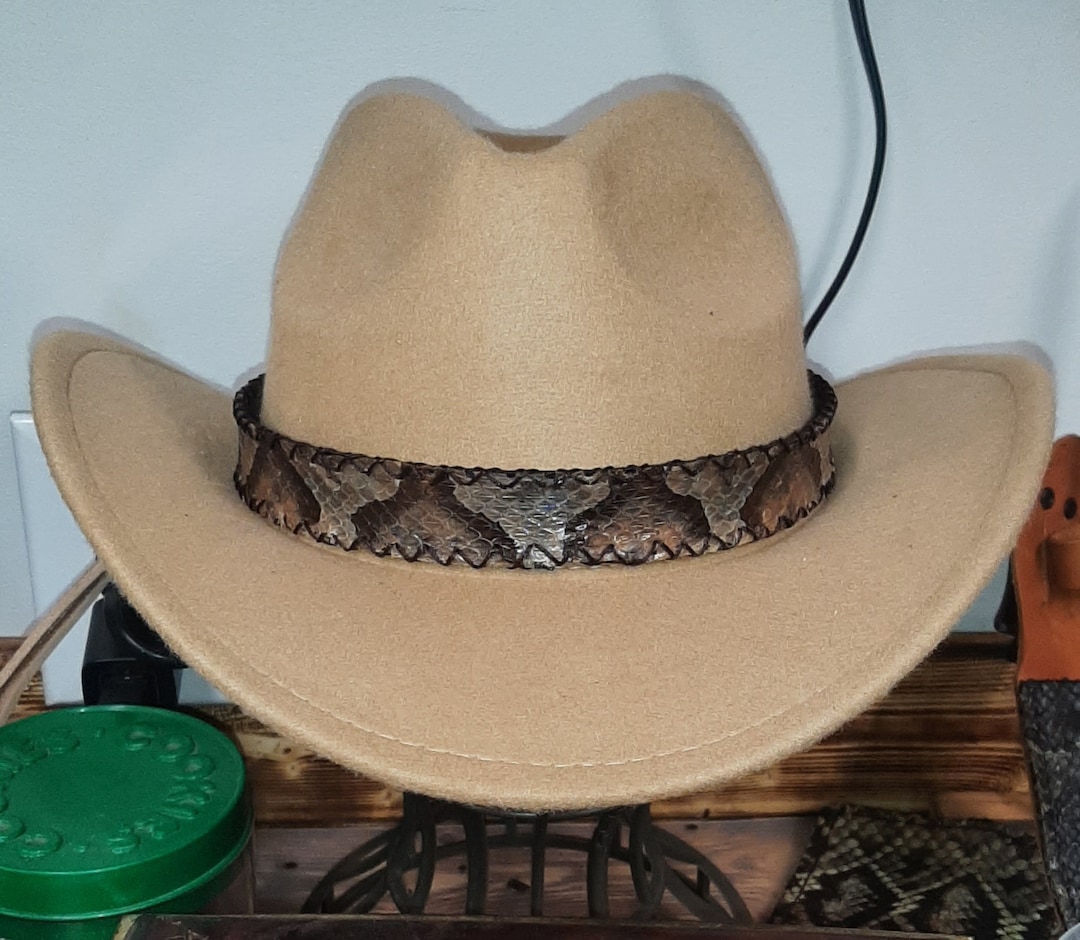 Copperhead Snakeskin Covered Leather Hat Bands , Some 1 Some 1 1/2 - Etsy