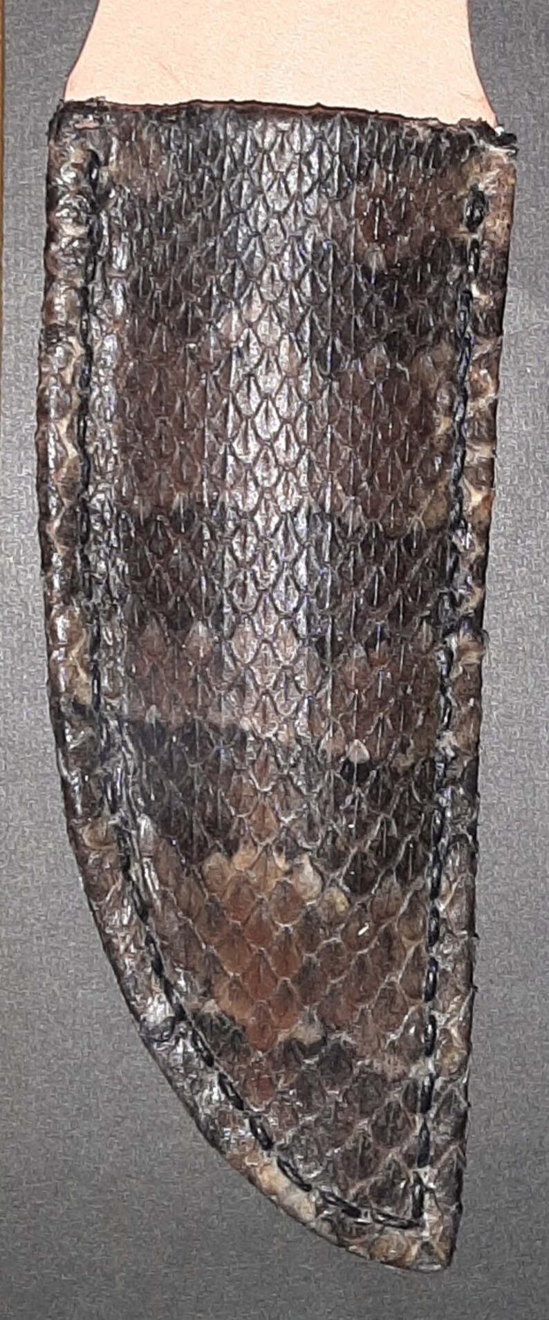 Timber Rattlesnake Skin Covered Leather Knife Sheath - Etsy