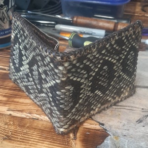 Carteras plegables para hombre con diseño de serpiente de cascabel de diamante del este