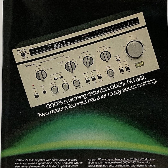 Vintage 1980's Technics ST-S7 Stereo Tuner SU-V8 Amplifier