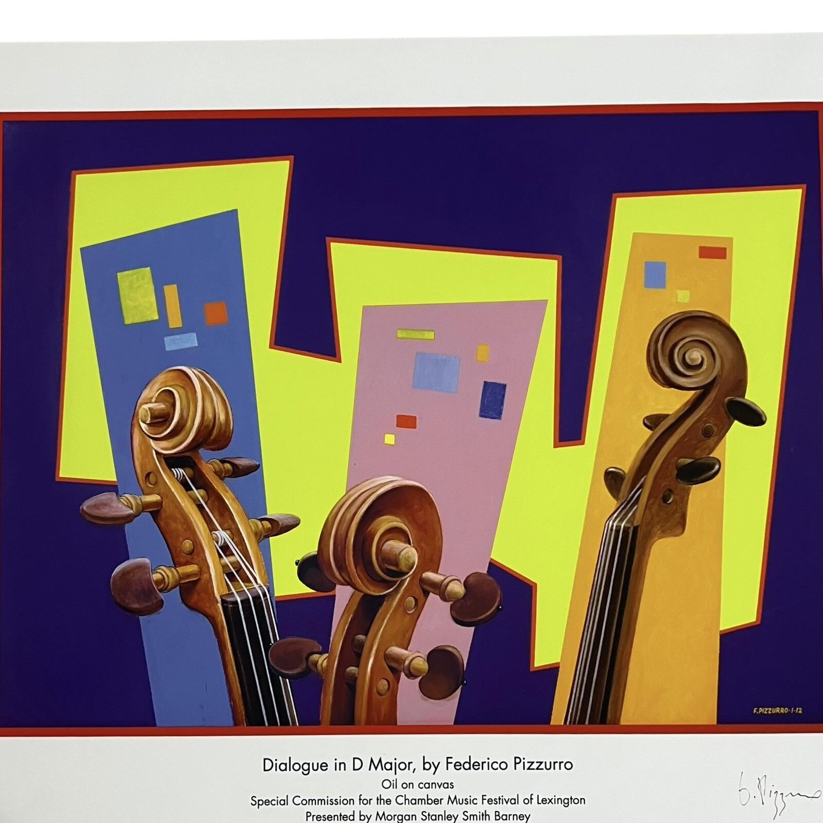 F. Pizzurro Signed Art Print Dialogue in D Major Chamber Music