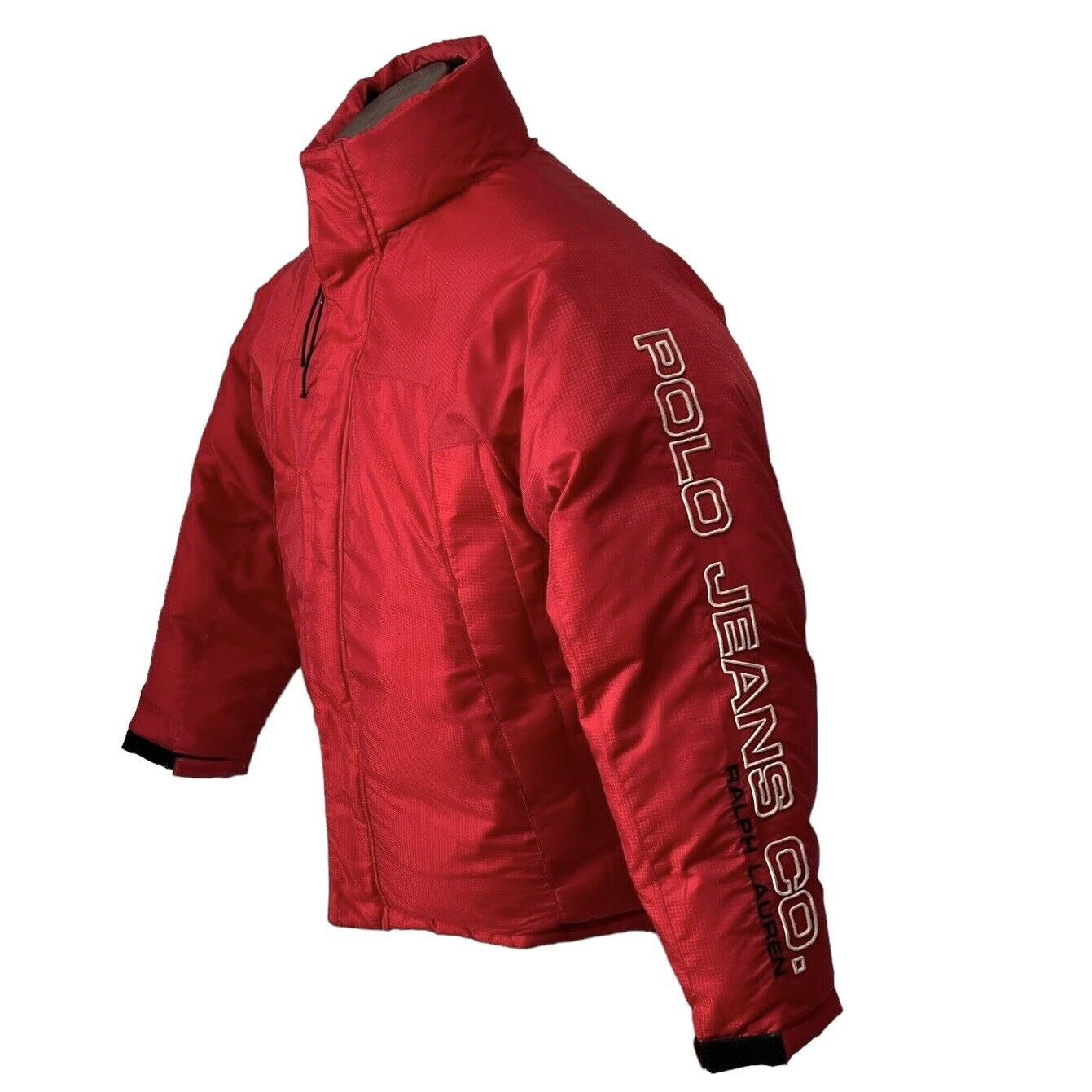 Red polo puffer jacket sales