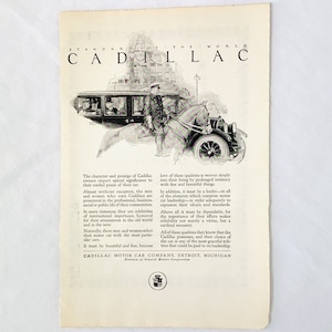 Jahrgang 1923 Frederic Mizen Cadillac Motor Car Company Automobile Print Ad
