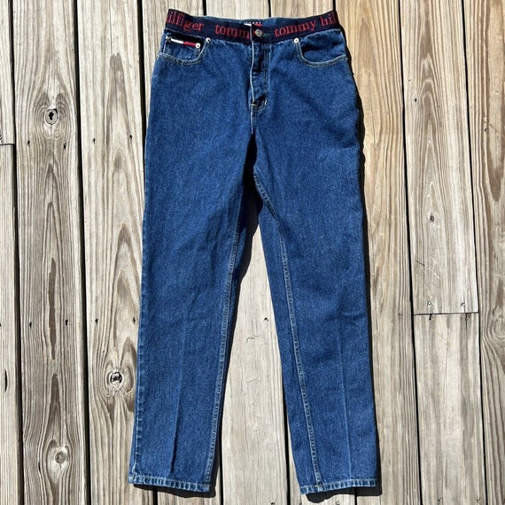 Vtg 90's Tommy Hilfiger High Waist Straight Jeans… - image 1