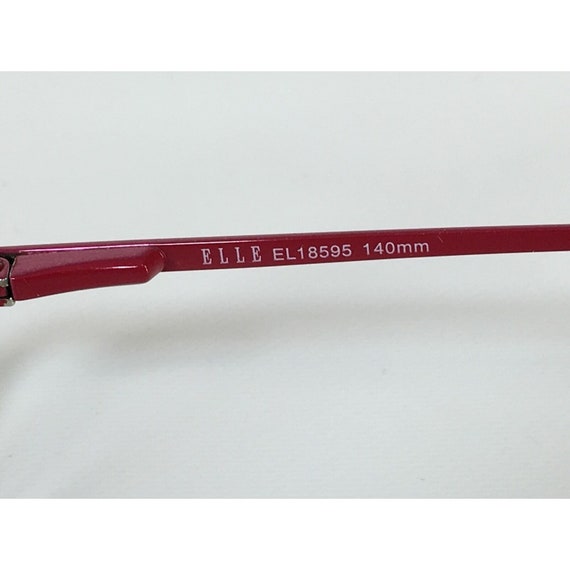 ELLE EL18595 Pink Thin Metal Frames Half Rimless … - image 7