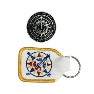 Vtg BSA Boy Scouts 1997 National Scout Jamboree Lot Neckerchief Slide Keychain