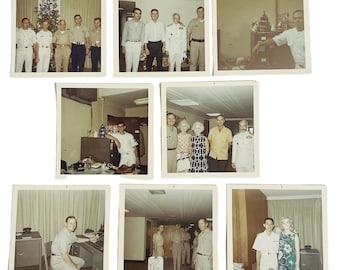 Vintage 1960's Photos U.S. Navy Soldiers Pearl Harbor Hawaii Christmas Lot of 7